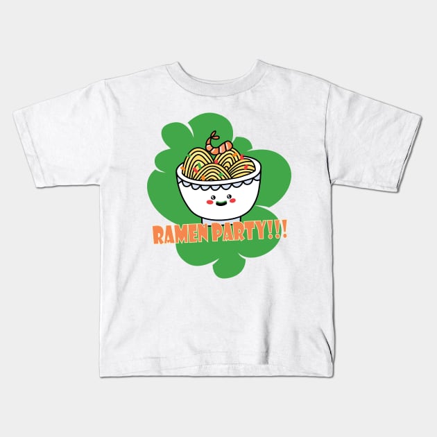 Ramen party perfect t shirt for party hosting Kids T-Shirt by SeriousMustache